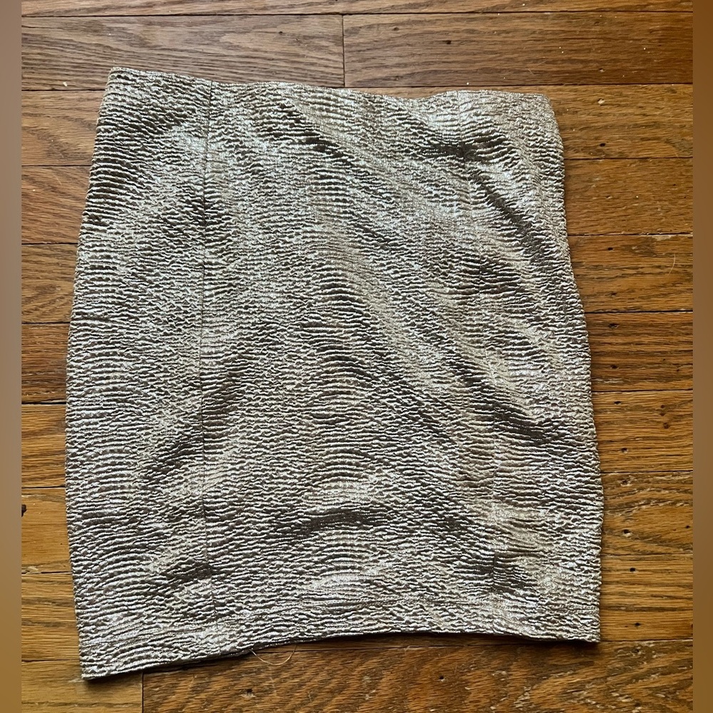 Vintage Y2K Guess Foil Gold Mini Skirt